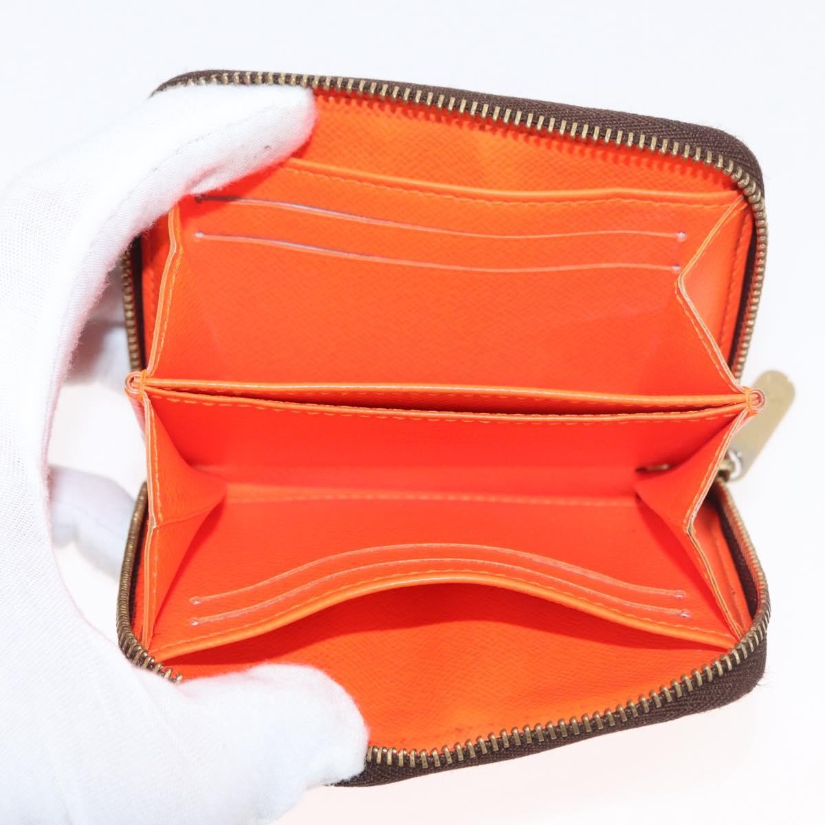 Louis Vuitton Porte-Monnaie Zippy Wallet Monogramme Empreinte Orange Canvas Wallets Accessory (Pre-Owned)