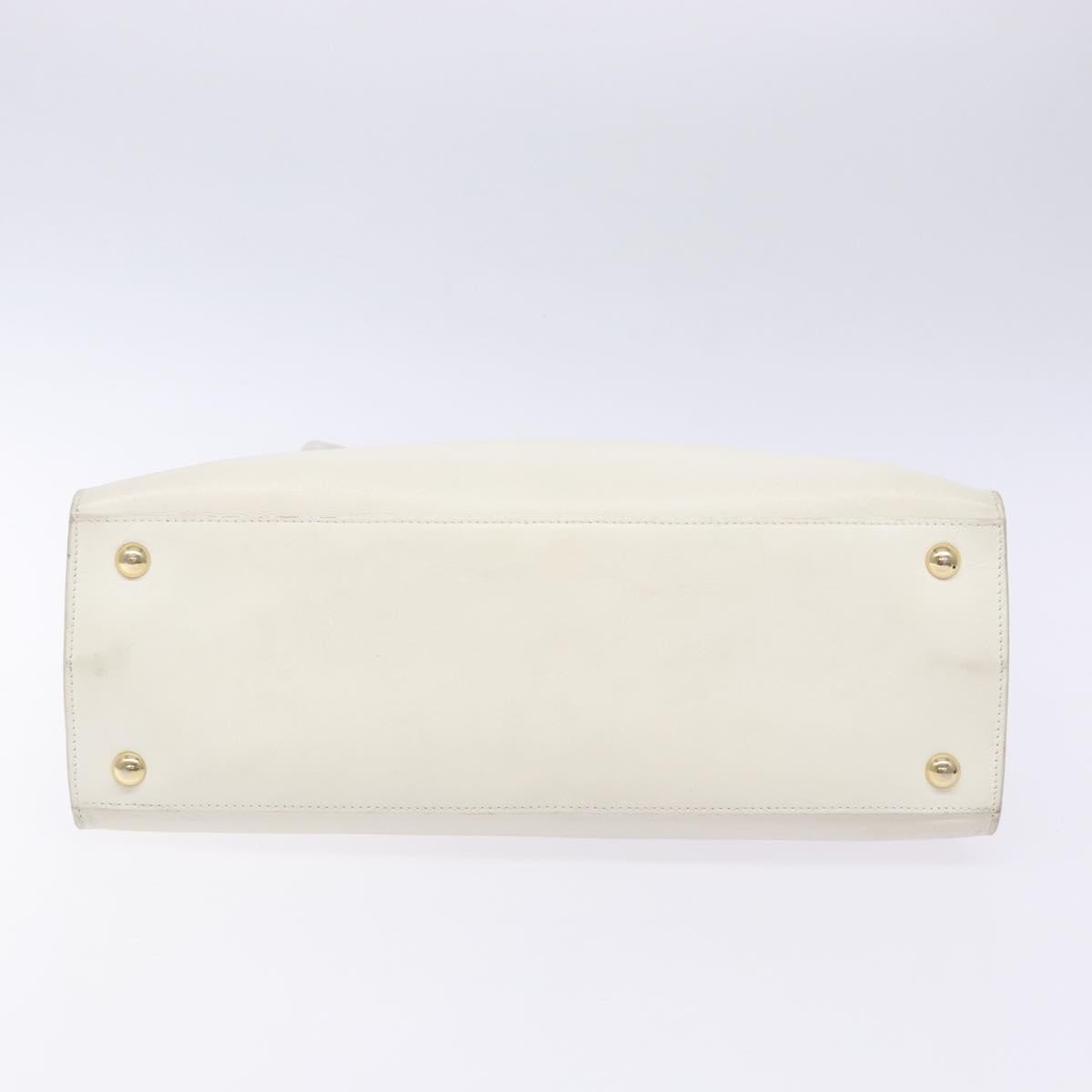 Salvatore Ferragamo Virna Satchel Leather White Leather Handbag (Pre-Owned)