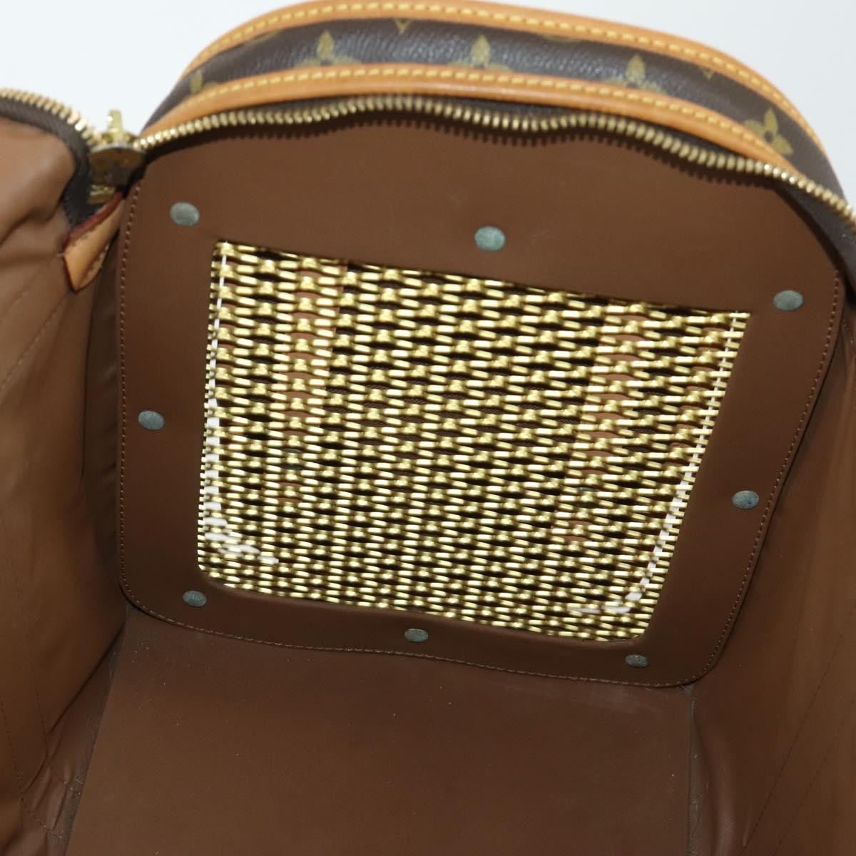 Louis Vuitton Dog Carrier Bag Monogram Canvas Brown Canvas Travel Bag Bag (Pre-Owned)