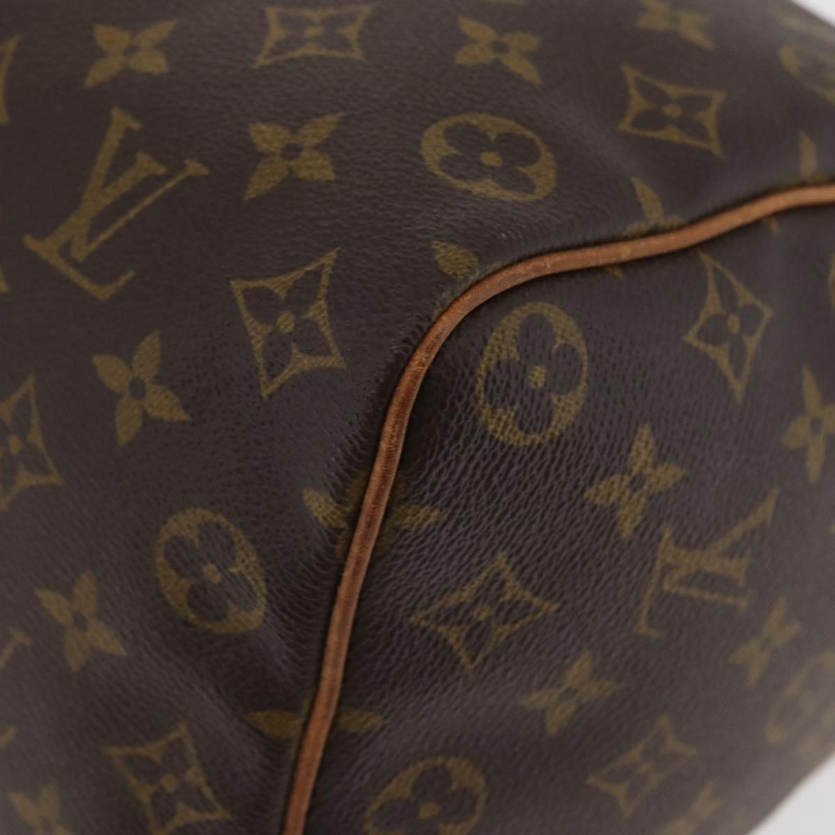 Louis Vuitton Speedy Handbag Monogram Canvas Brown Canvas Handbag (Pre-Owned)