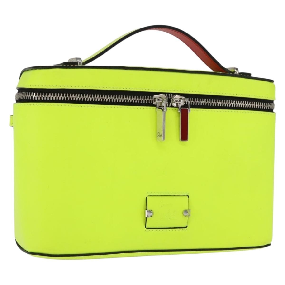 Christian Louboutin Kypipouch Crossbody Bag Leather Yellow Leather Handbag (Pre-Owned)