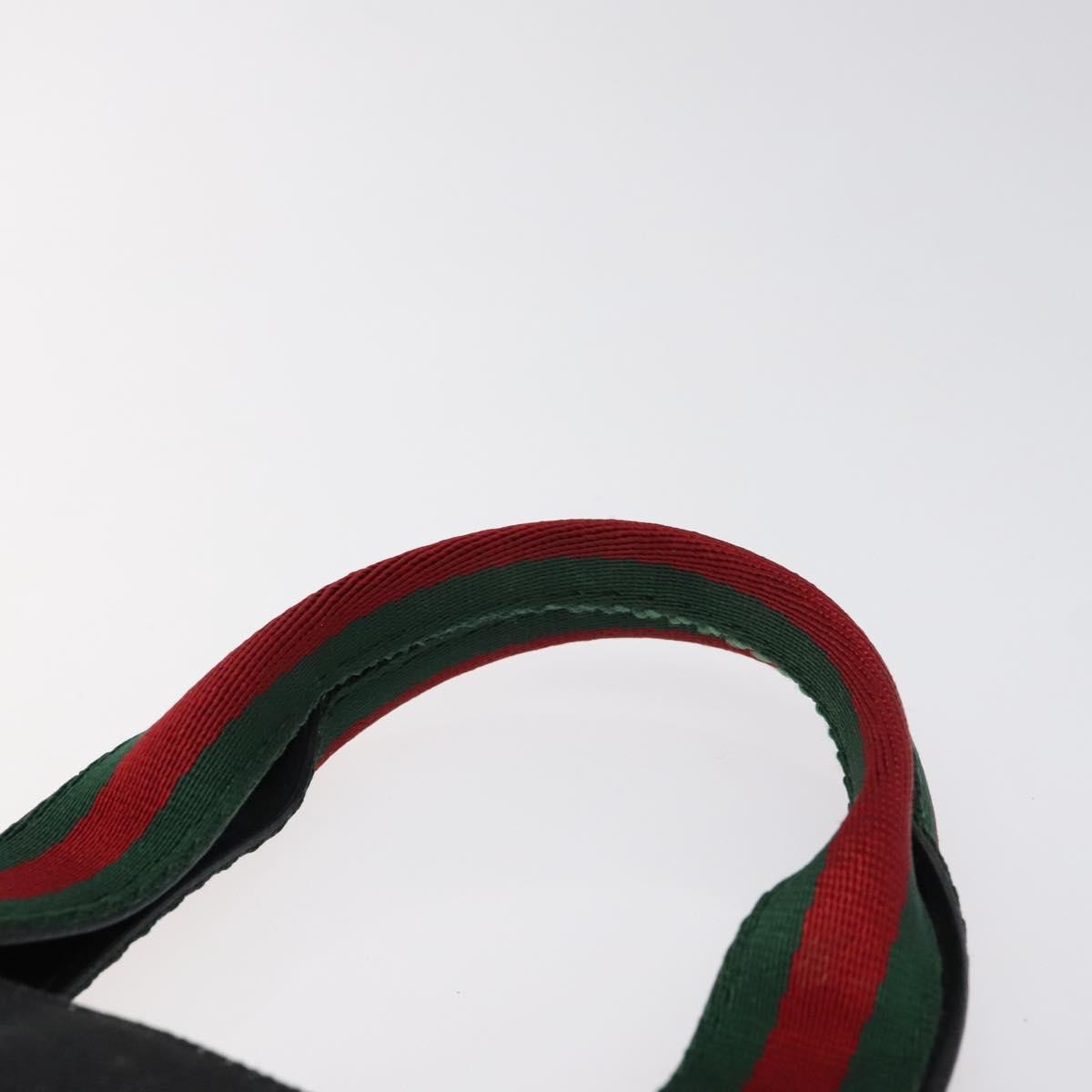 Gucci Vintage Tote Canvas Black Canvas Tote Bag Bag (Pre-Owned)