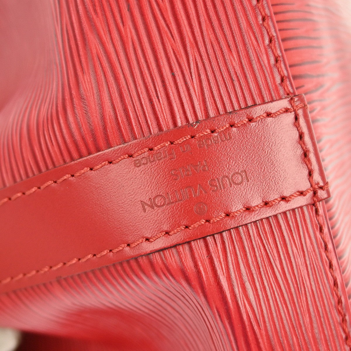 Louis Vuitton Petit Noe Handbag Epi Leather Red Leather Shoulder Bag Bag (Pre-Owned)