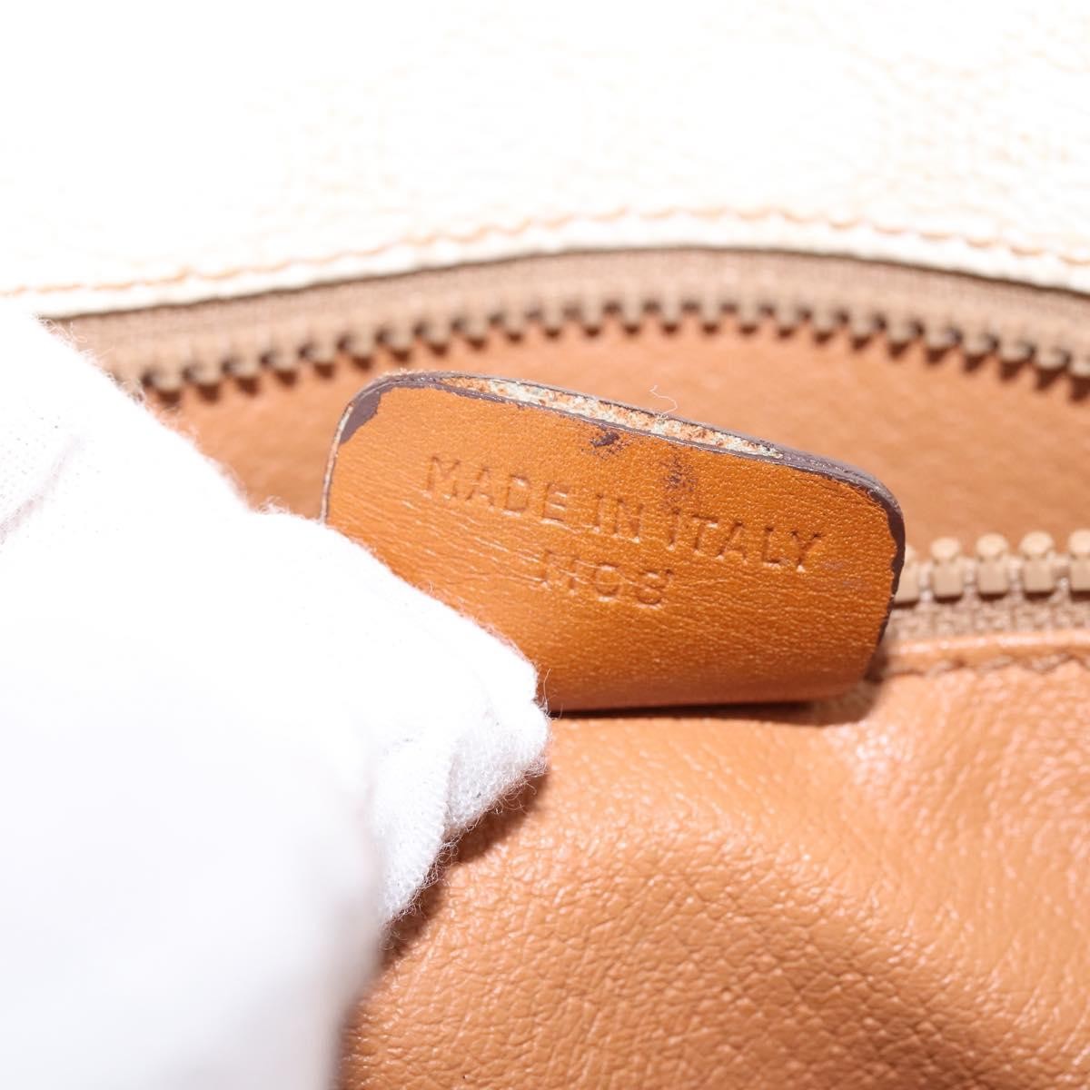 Celine Vintage Macadam Shoulder Bag Canvas And Leather Ecru Canvas Shoulder Bag Bag (Pre-Owned)