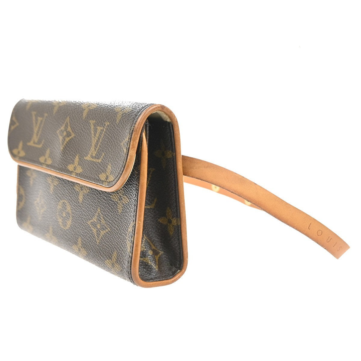 Louis Vuitton Florentine Waist Bag Monogram Canvas Brown Canvas Clutche & Pouche Bag (Pre-Owned)