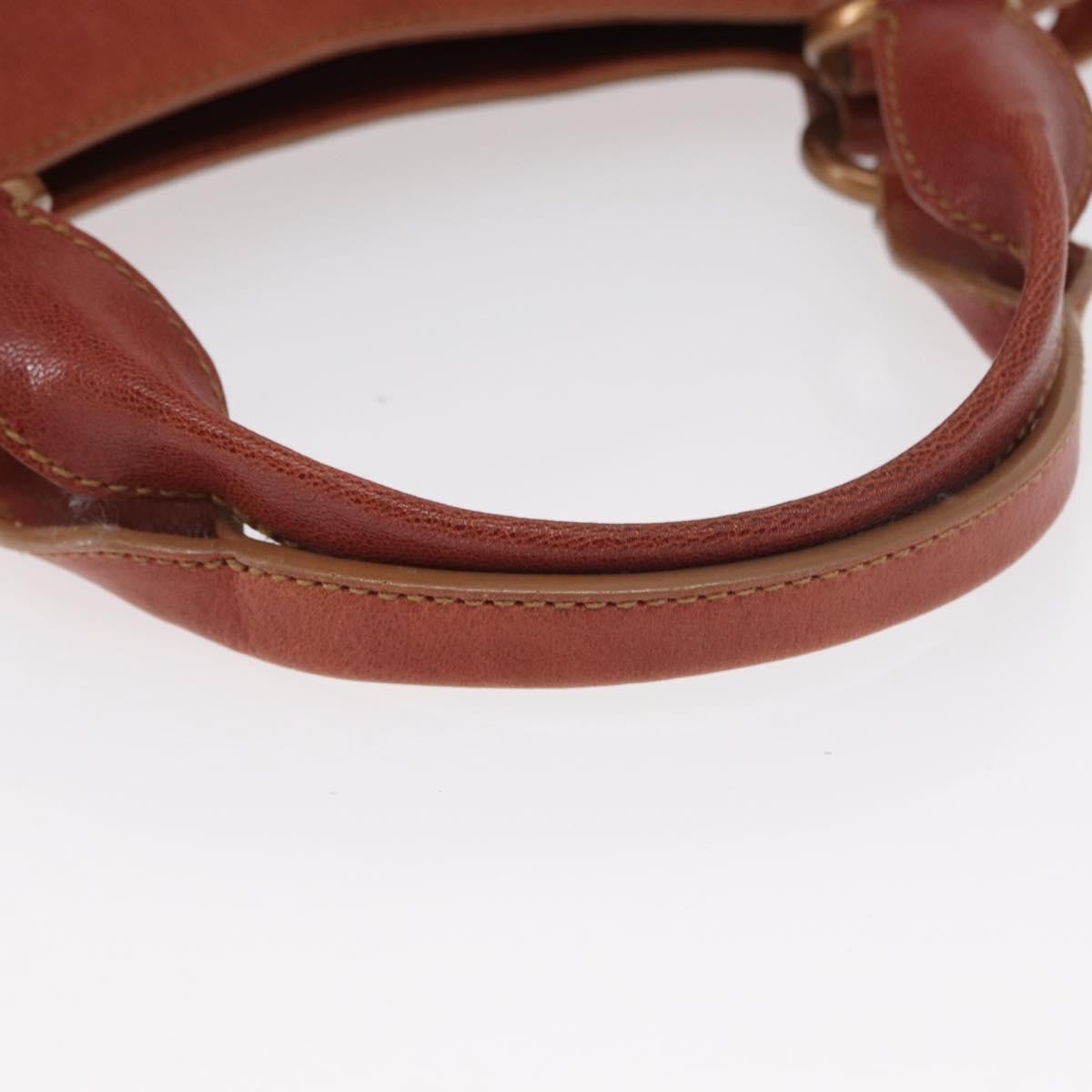 Cartier Marcello Handbag Leather Brown Leather Handbag (Pre-Owned)