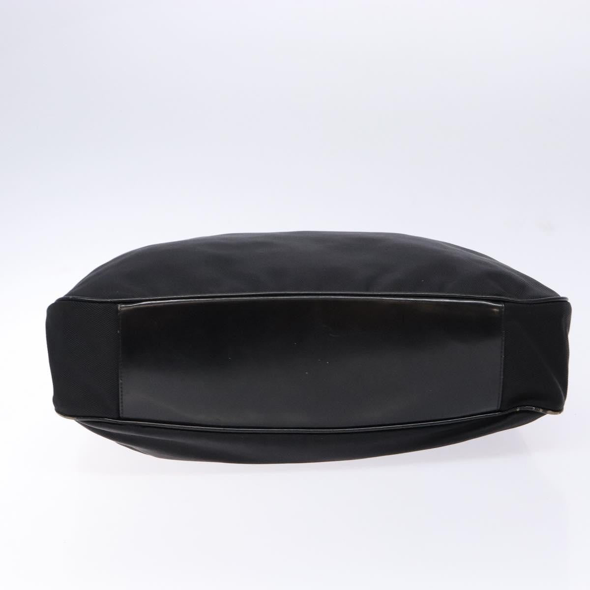 Gucci Vintage Bamboo Handle Tote Nylon Black Nylon Bag (Pre-Owned)
