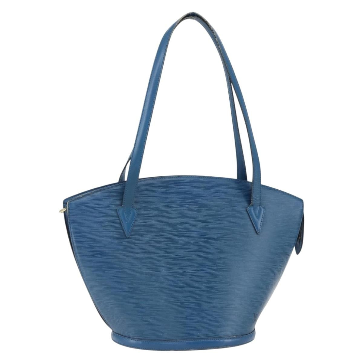 Louis Vuitton Saint Jacques Handbag Epi Leather Blue Leather Shoulder Bag Bag (Pre-Owned)