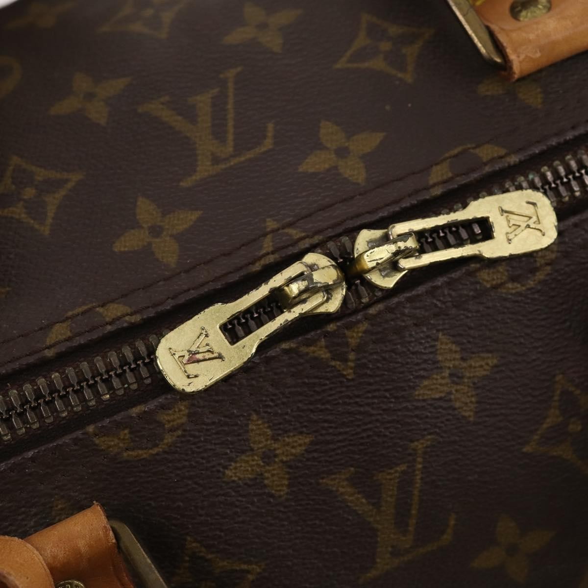 Louis Vuitton Keepall Bag Monogram Canvas Brown Canvas Travel Bag Bag (Pre-Owned)