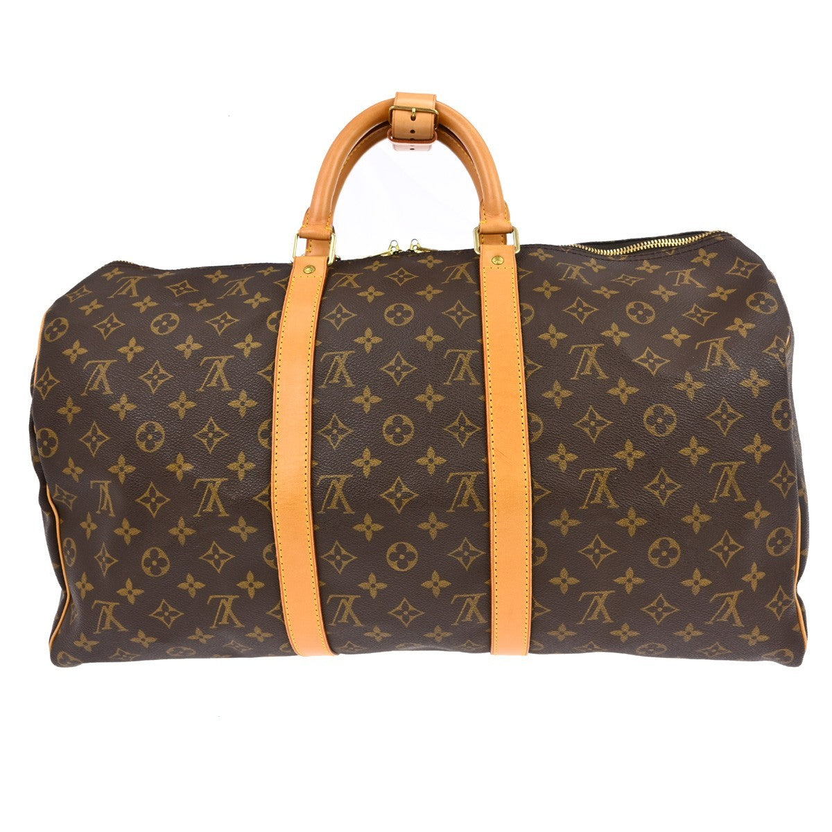 Louis Vuitton Keepall Bag Monogram Canvas Brown Canvas Travel Bag Bag (Pre-Owned)