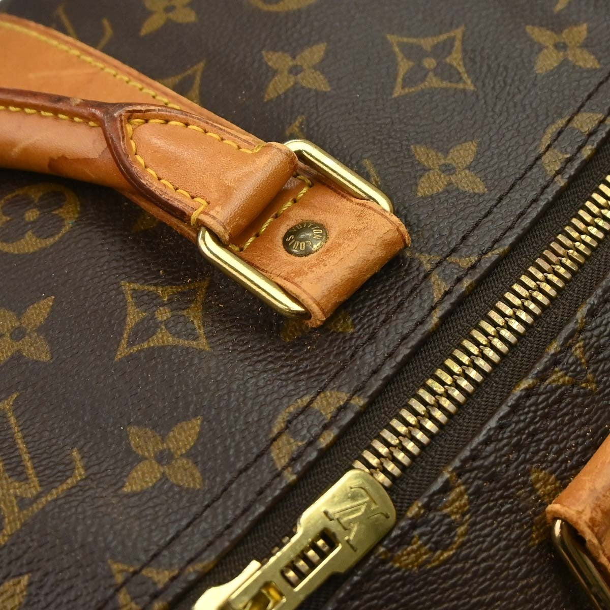Louis Vuitton Keepall Bag Monogram Canvas Brown Canvas Travel Bag Bag (Pre-Owned)