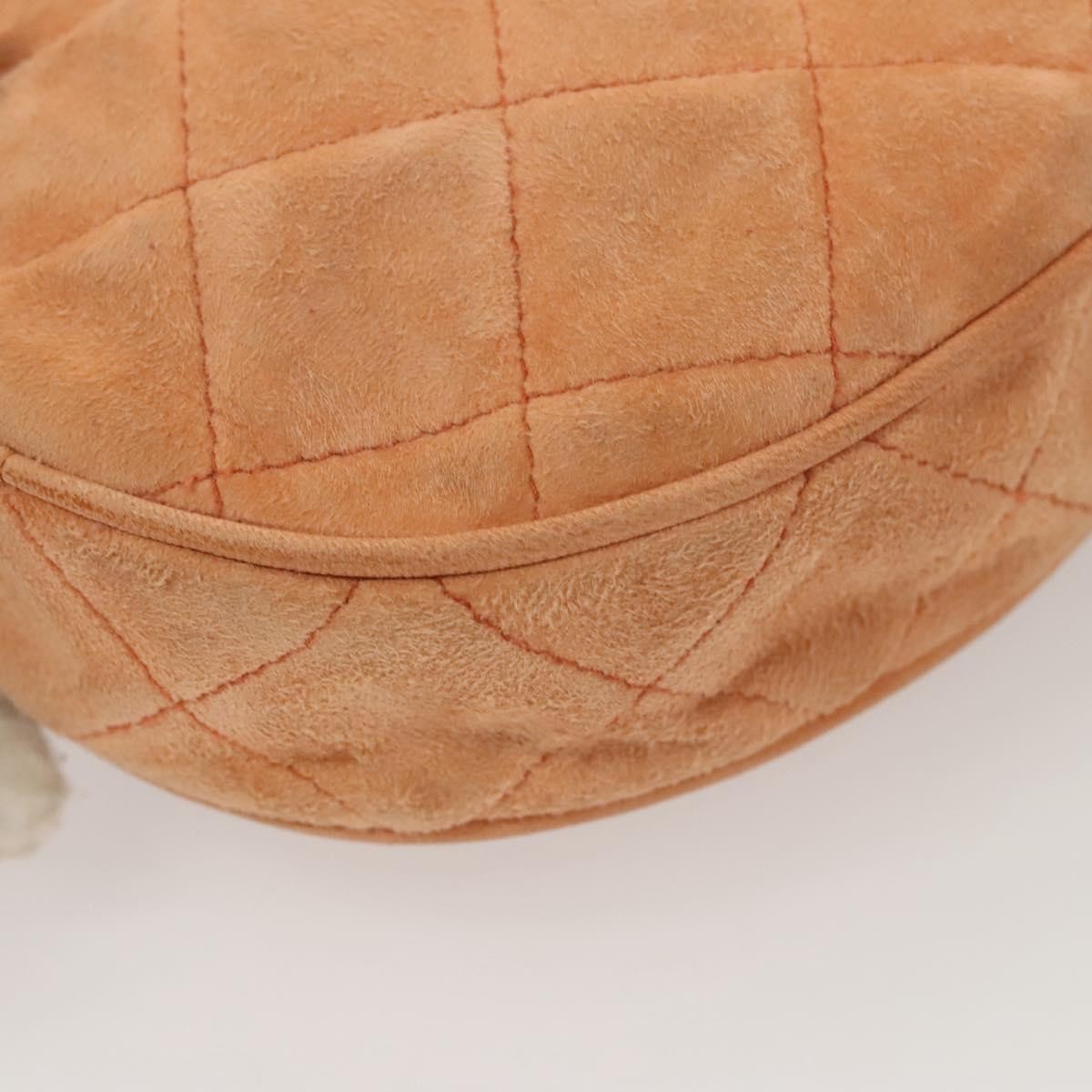 Chanel Vintage Clutch Suede Orange Suede Clutche & Pouche Bag (Pre-Owned)