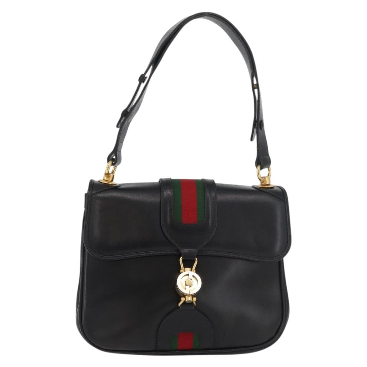 Gucci Sherry Line Shoulder Bag Leather Multicolour Leather Handbag (Pre-Owned)