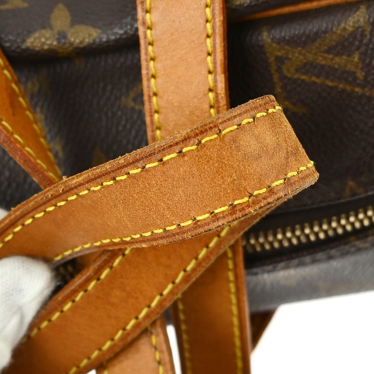 Louis Vuitton Cite Handbag Monogram Canvas Brown Canvas Shoulder Bag Bag (Pre-Owned)