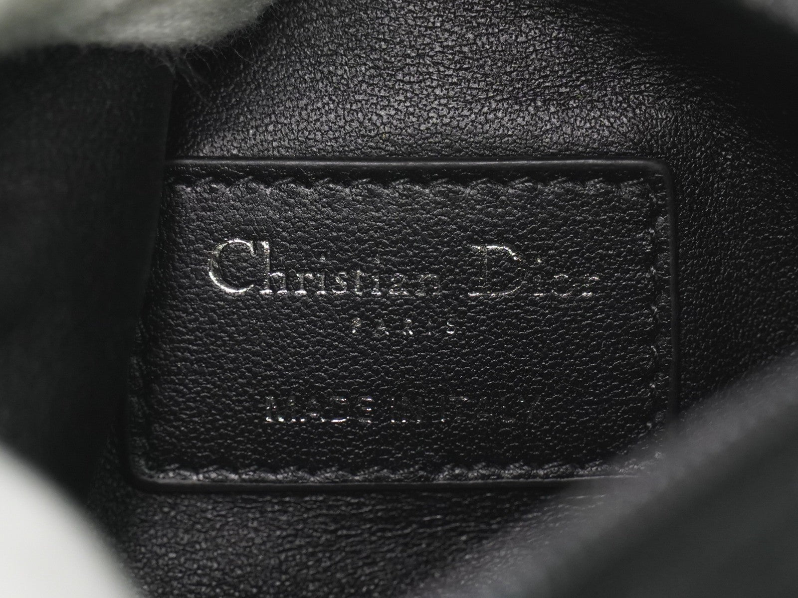 Christian Dior Diortravel Nomad Pouch Macrocannage Quilt Calfskin Black Leather Clutche & Pouche Bag (Pre-Owned)