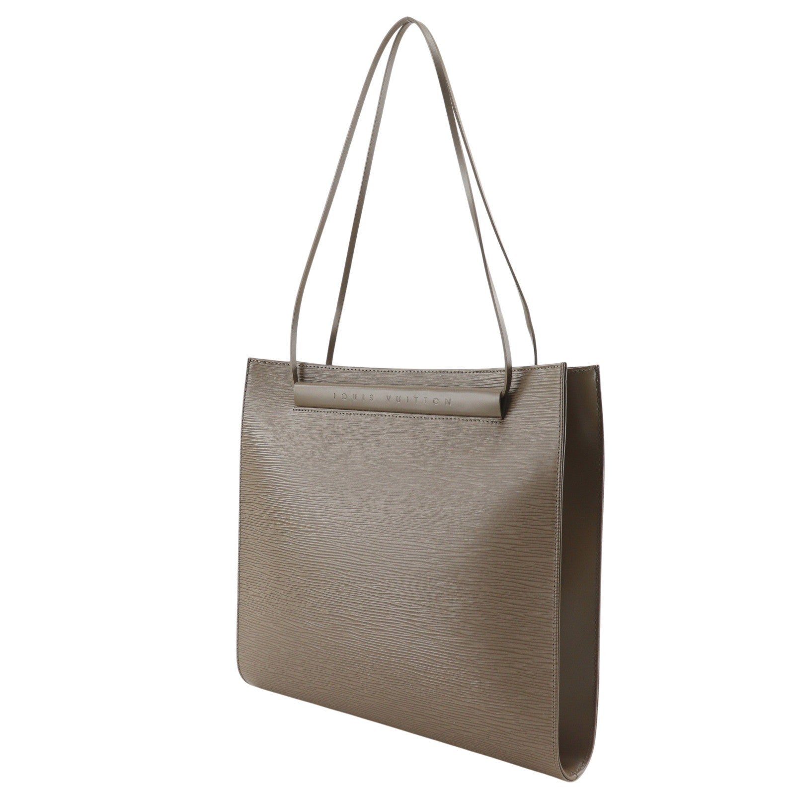 Louis Vuitton Saint Tropez Handbag Epi Leather Gray Leather Tote Bag Bag (Pre-Owned)