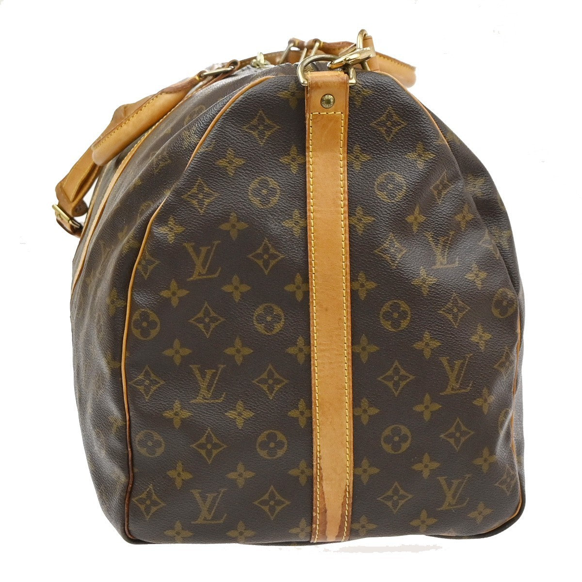 Louis Vuitton Keepall Bandouliere Bag Monogram Canvas Brown Canvas Travel Bag Bag (Pre-Owned)