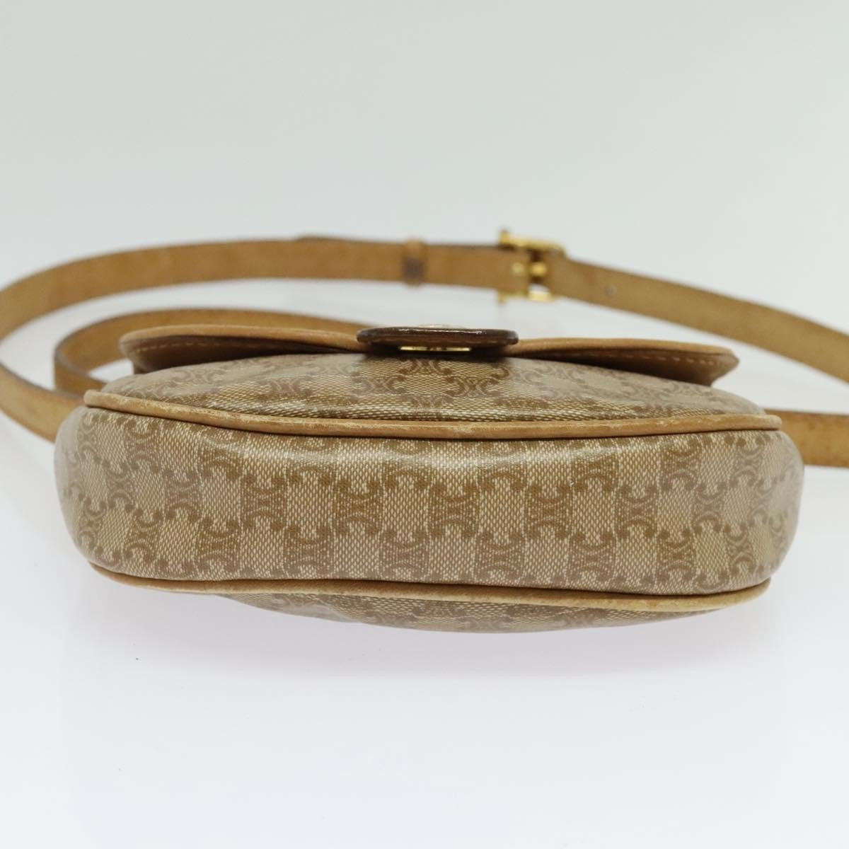 Celine Vintage Macadam Shoulder Bag Macadam Canva  Vinyl Beige Pvc Bag (Pre-Owned)
