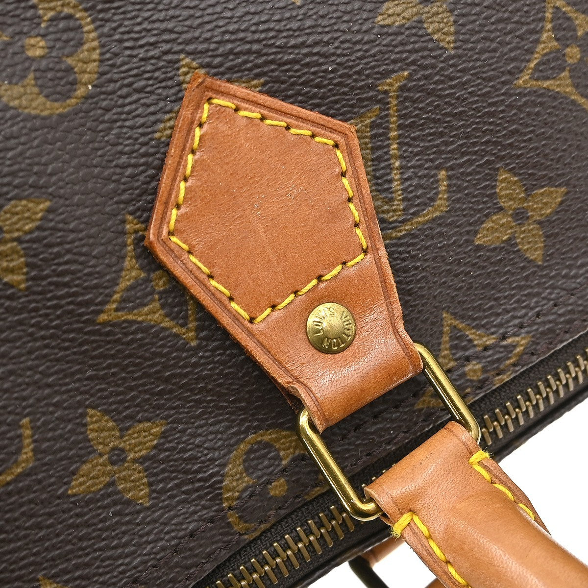 Louis Vuitton Speedy Handbag Monogram Canvas Brown Canvas Handbag (Pre-Owned)