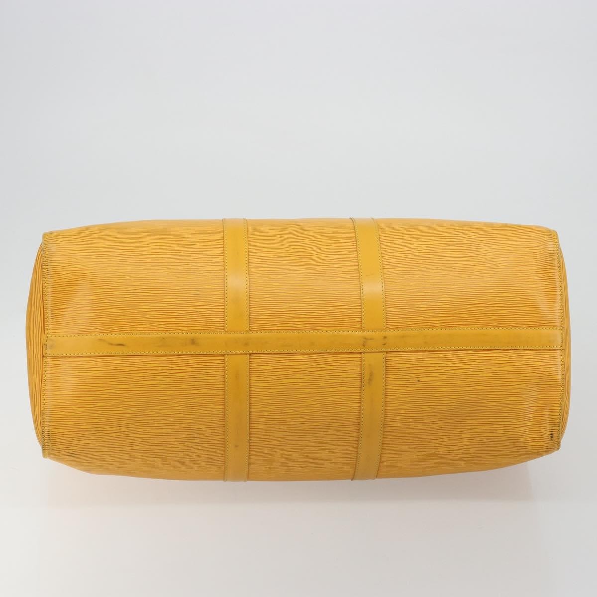 Louis Vuitton Keepall Bag Epi Leather Yellow Leather Travel Bag Bag (Pre-Owned)