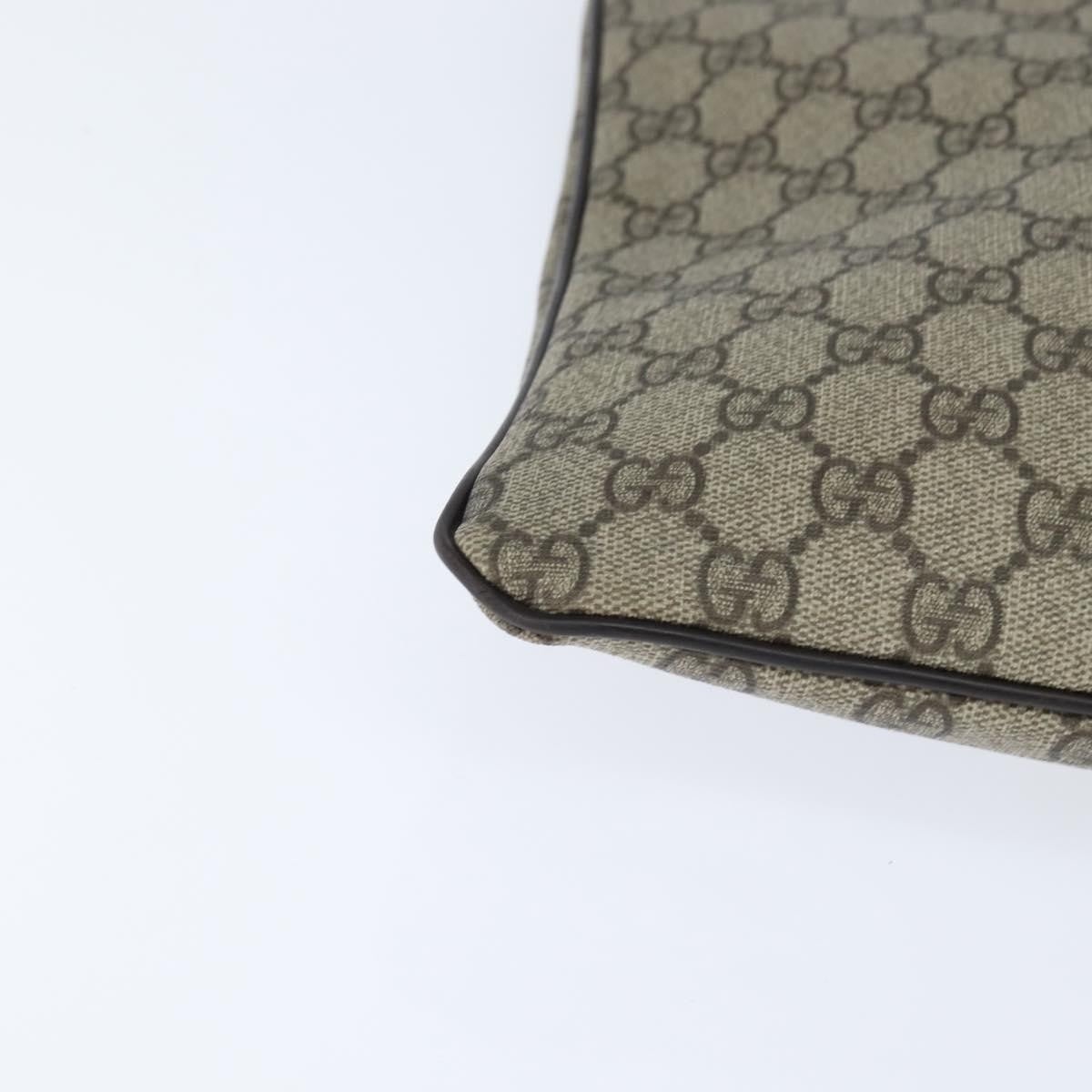 Gucci Zip Top Messenger Bag Gg Coated Canvas Beige Canvas Shoulder Bag Bag (Pre-Owned)