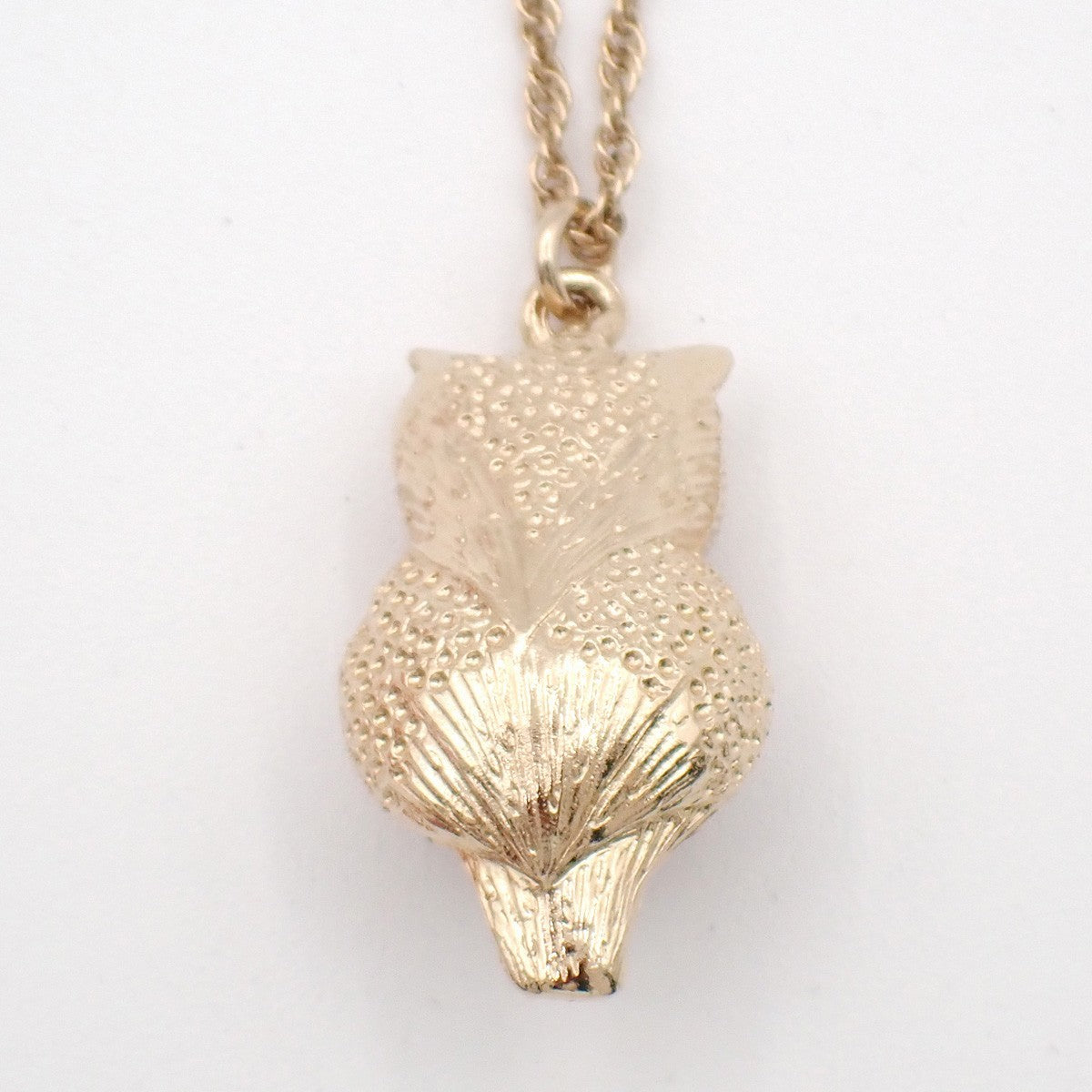 Chanel Owl Pendant Necklace Gold Plated Gold Gold_Plated Necklace Jewelry (Pre-Owned)