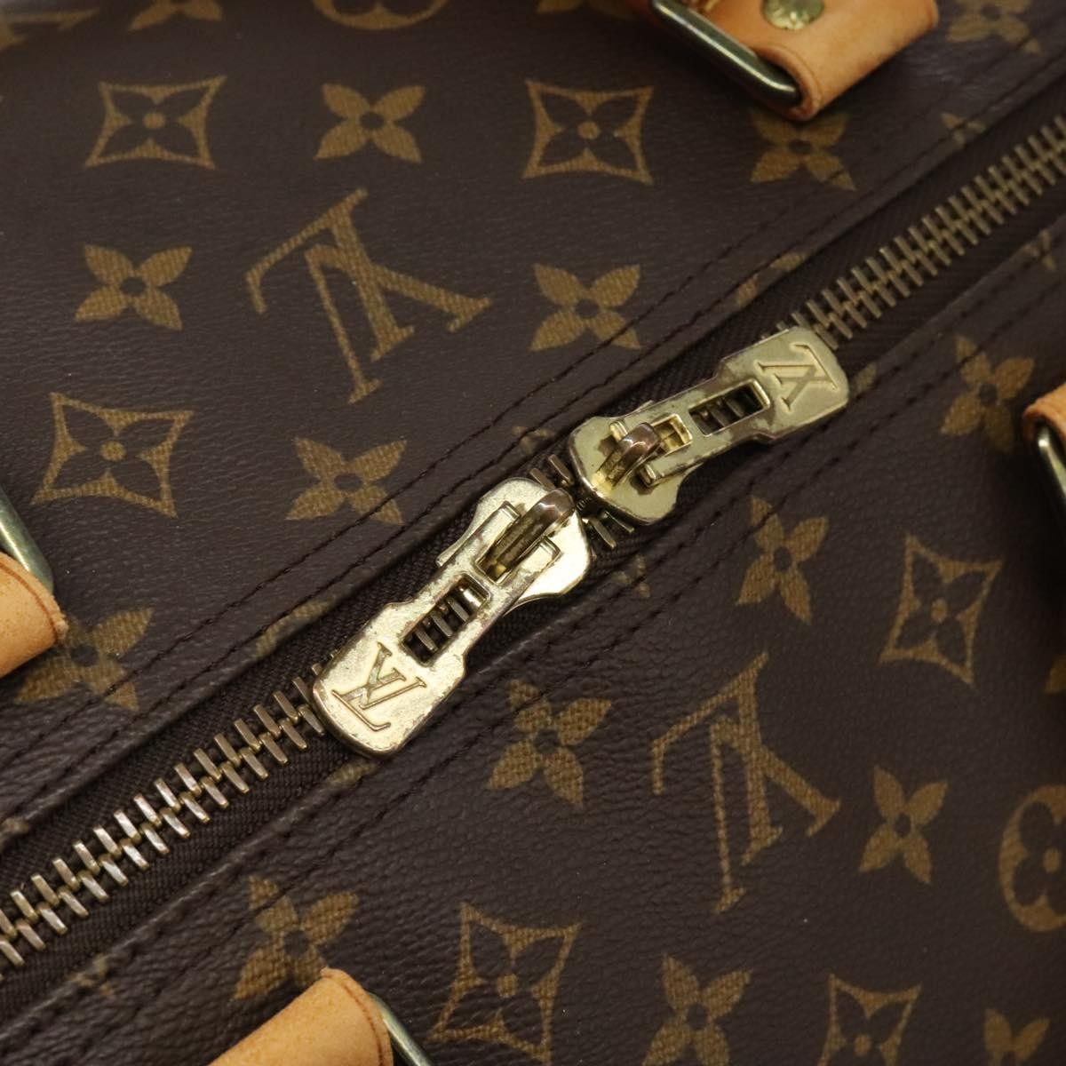 Louis Vuitton Keepall Bag Monogram Canvas Brown Canvas Travel Bag Bag (Pre-Owned)