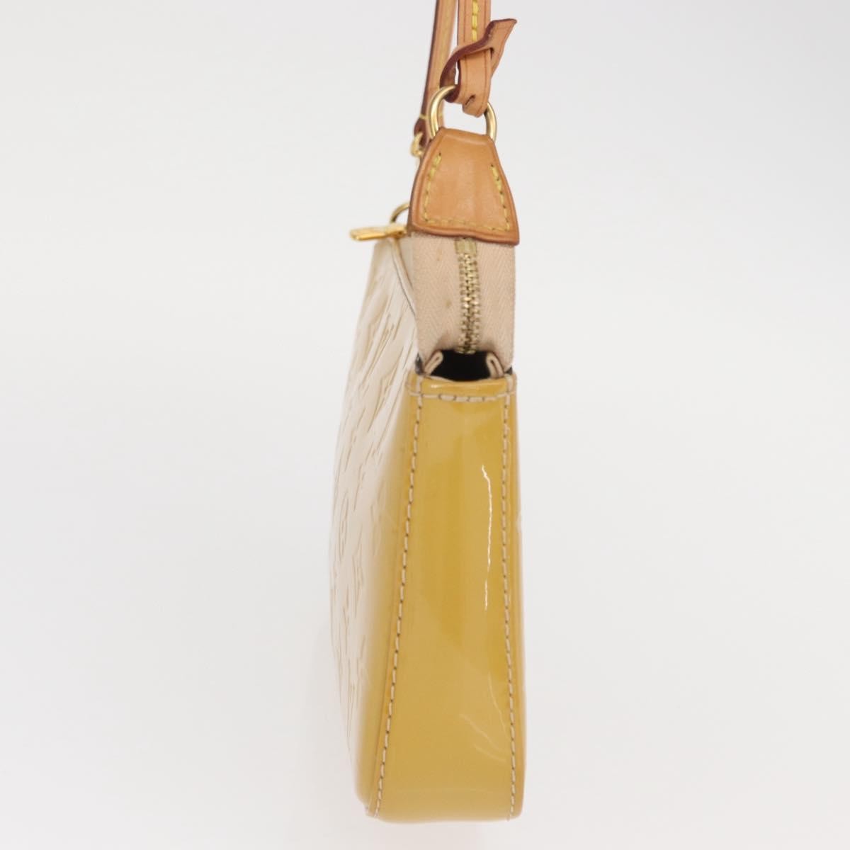 Louis Vuitton Pochette Accessoires Nm Monogram Vernis Yellow Patent_Leather Clutche & Pouche Bag (Pre-Owned)