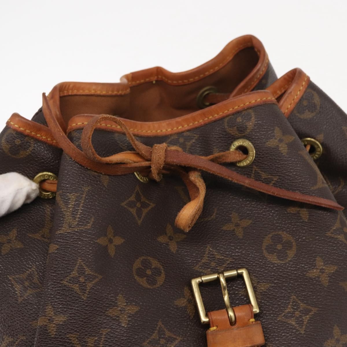 Louis Vuitton Vintage Montsouris Backpack Monogram Canvas Brown Canvas Backpack Bag (Pre-Owned)