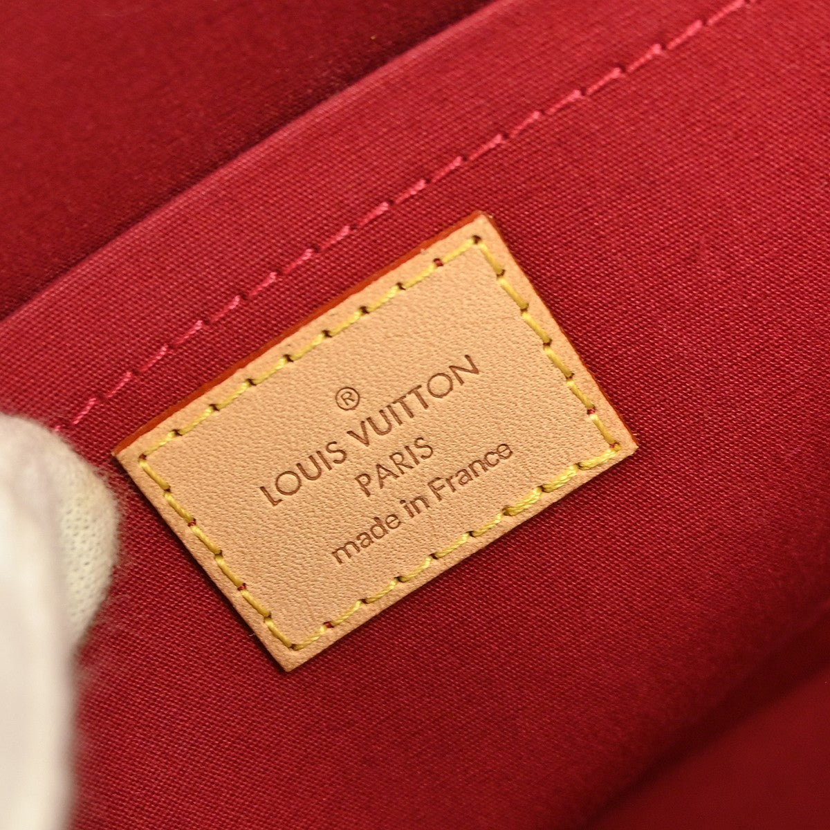 Louis Vuitton Rosewood Avenue Handbag Monogram Vernis Red Patent_Leather Handbag (Pre-Owned)