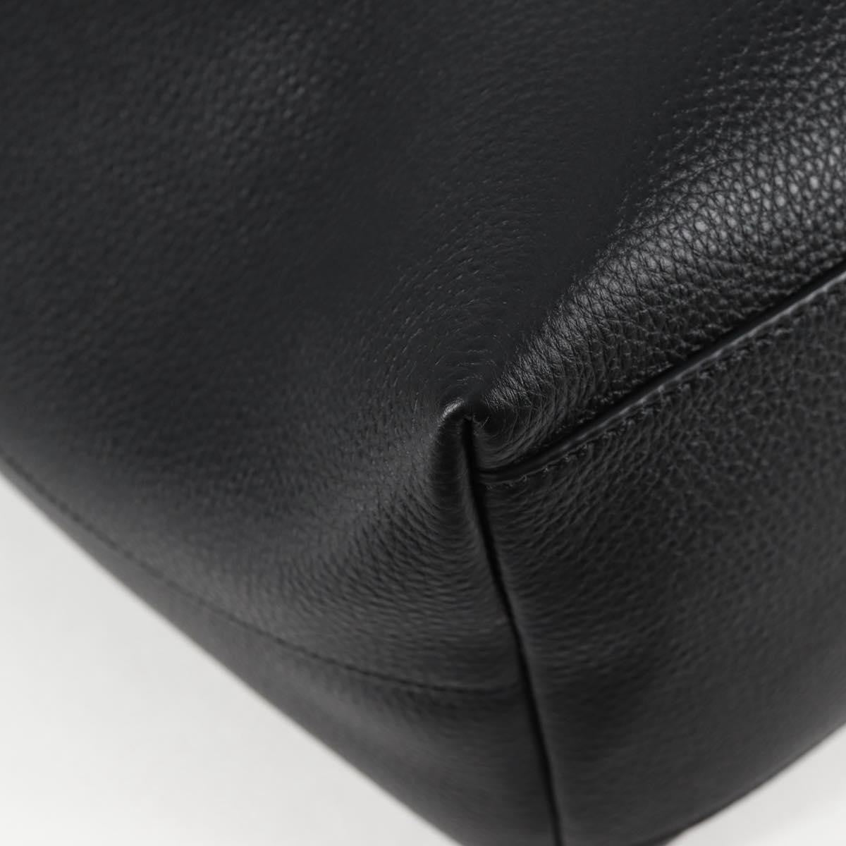 Versace Medusa Tote Leather Black Leather Tote Bag Bag (Pre-Owned)