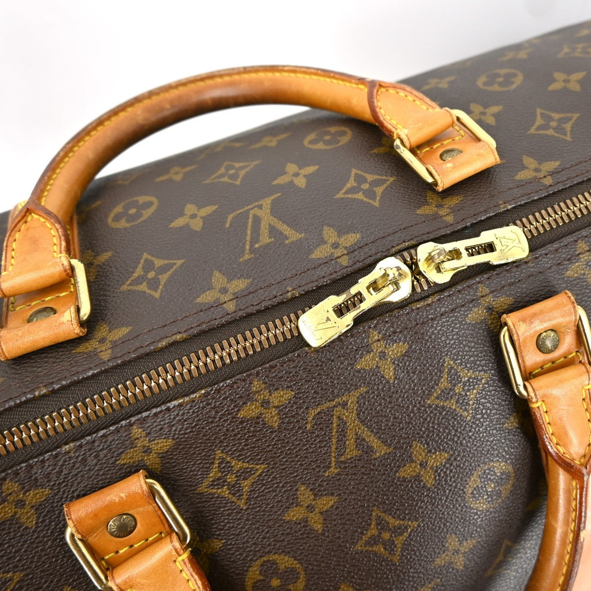Louis Vuitton Keepall Bag Monogram Canvas Brown Canvas Travel Bag Bag (Pre-Owned)