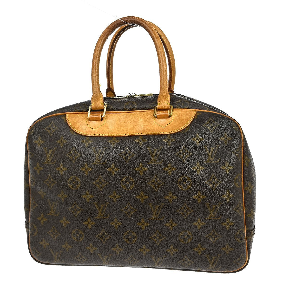Louis Vuitton Deauville Handbag Monogram Canvas Brown Canvas Handbag (Pre-Owned)