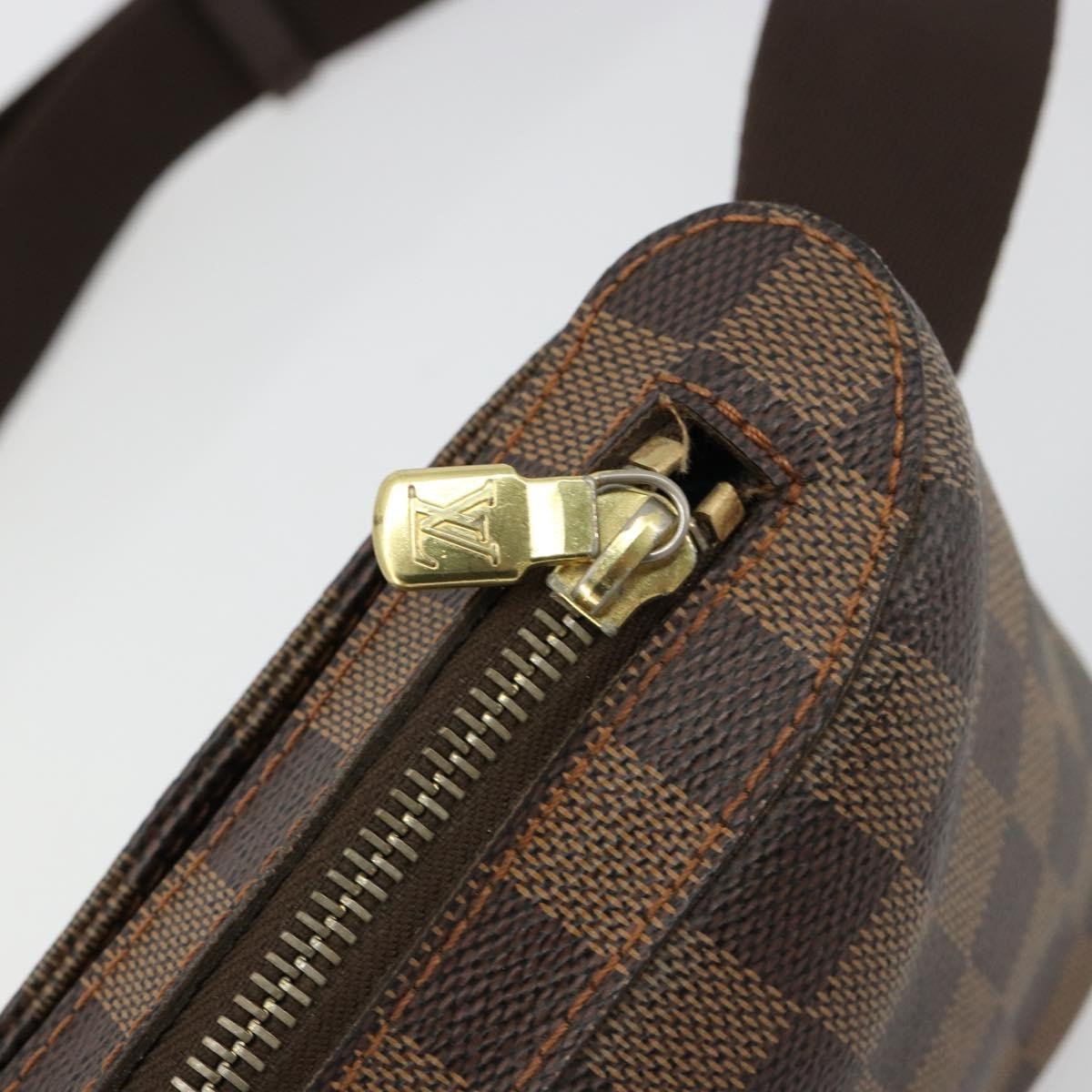Louis Vuitton Geronimos Waist Bag Damier Brown Canvas Shoulder Bag Bag (Pre-Owned)