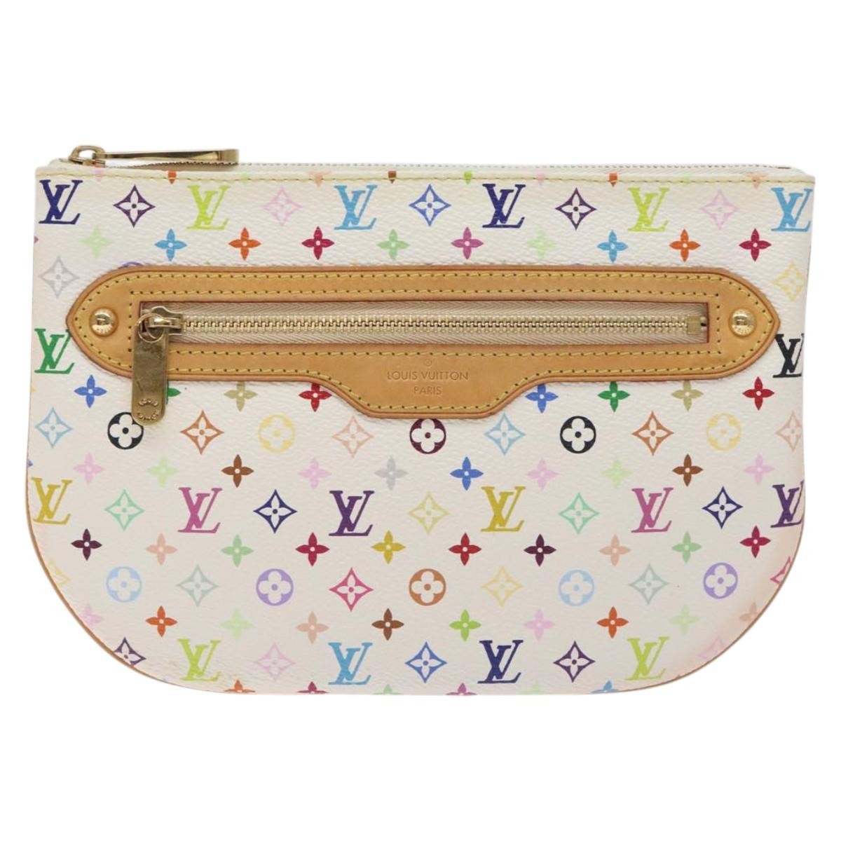 Louis Vuitton Pochette Gm Monogram Multicolor White Canvas Clutche & Pouche Bag (Pre-Owned)