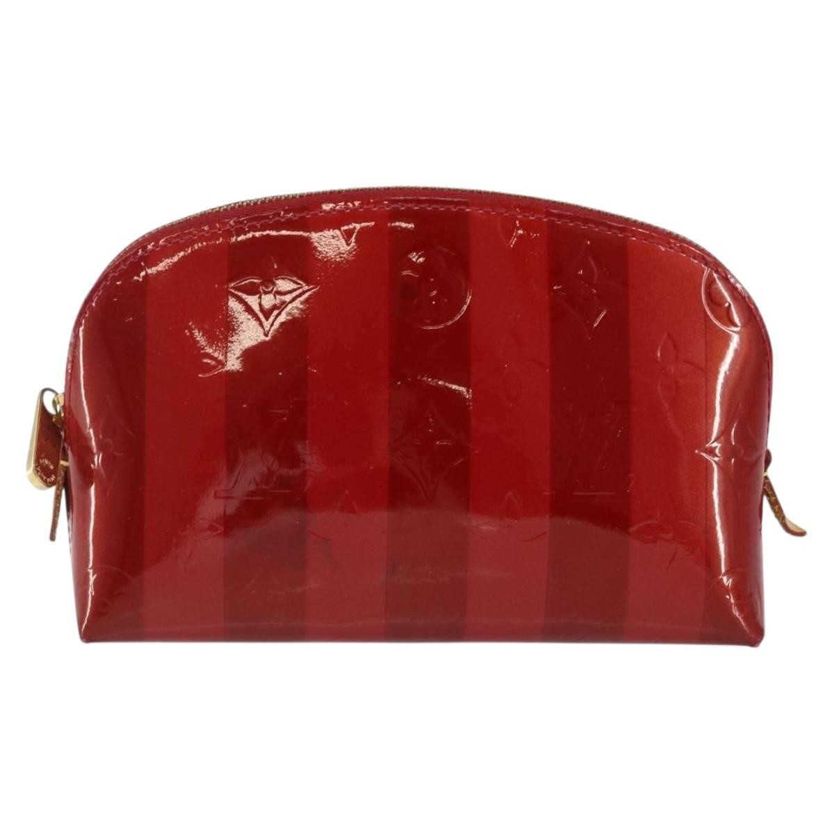 Louis Vuitton Cosmetic Pouch Electric Epi Leather Red Patent_Leather Bag (Pre-Owned)