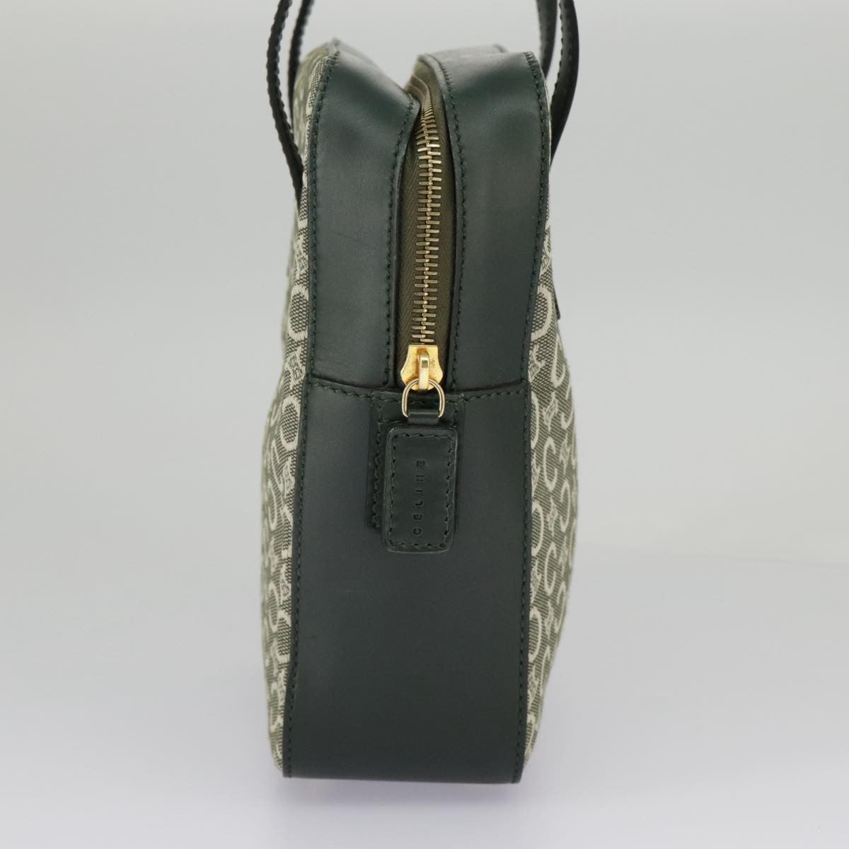Celine C Macadam Handbag Canvas Gray Canvas Handbag (Pre-Owned)