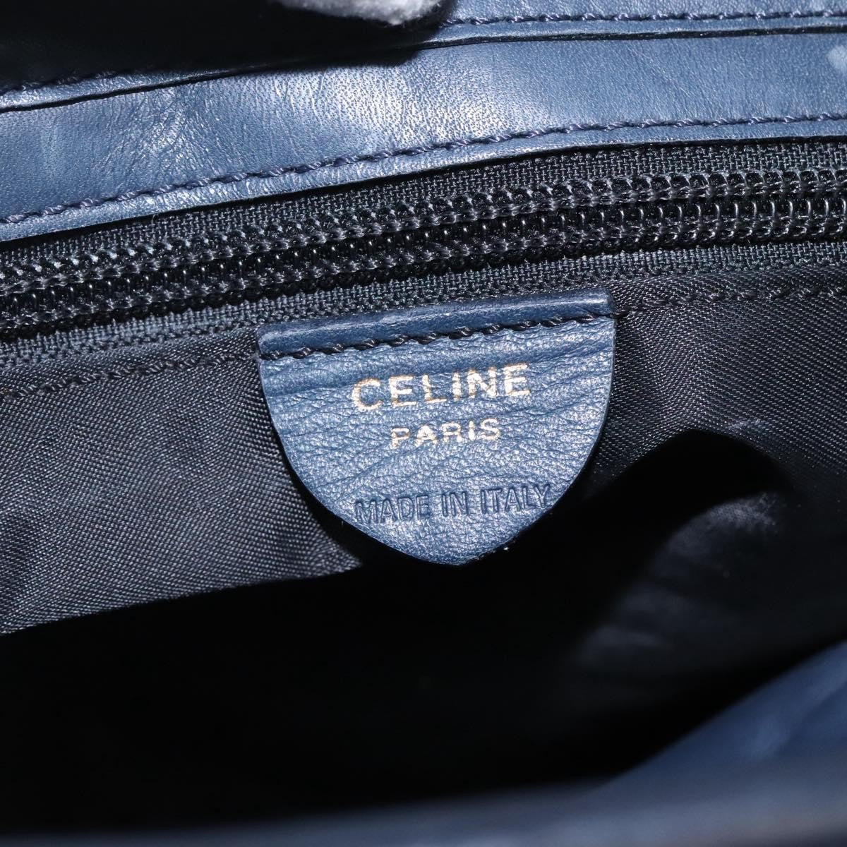 Celine Circle Logo Handbag Nylon Navy Nylon Tote Bag Bag (Pre-Owned)