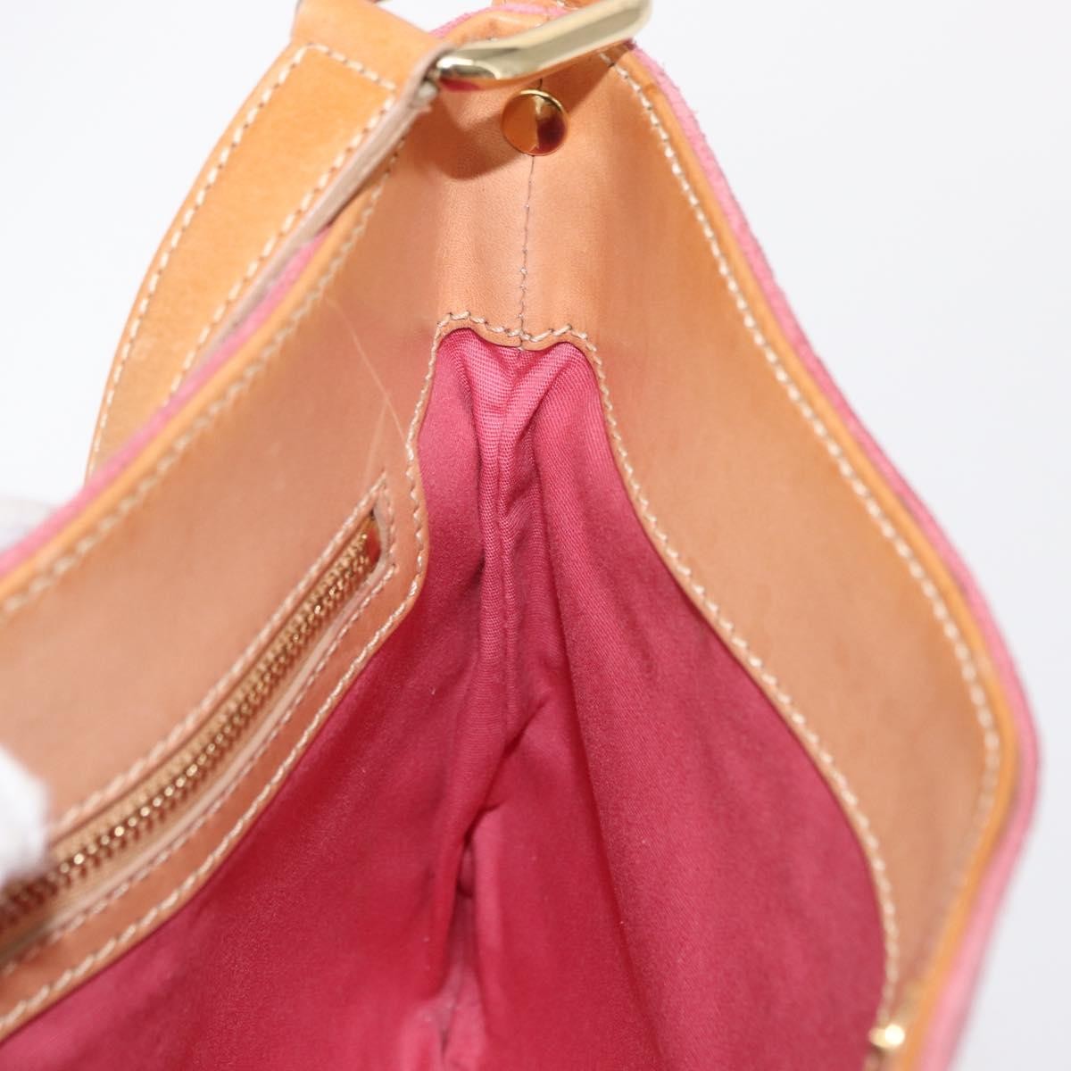 Celine C Macadam Shoulder Bag Suede Pink Suede Shoulder Bag Bag (Pre-Owned)