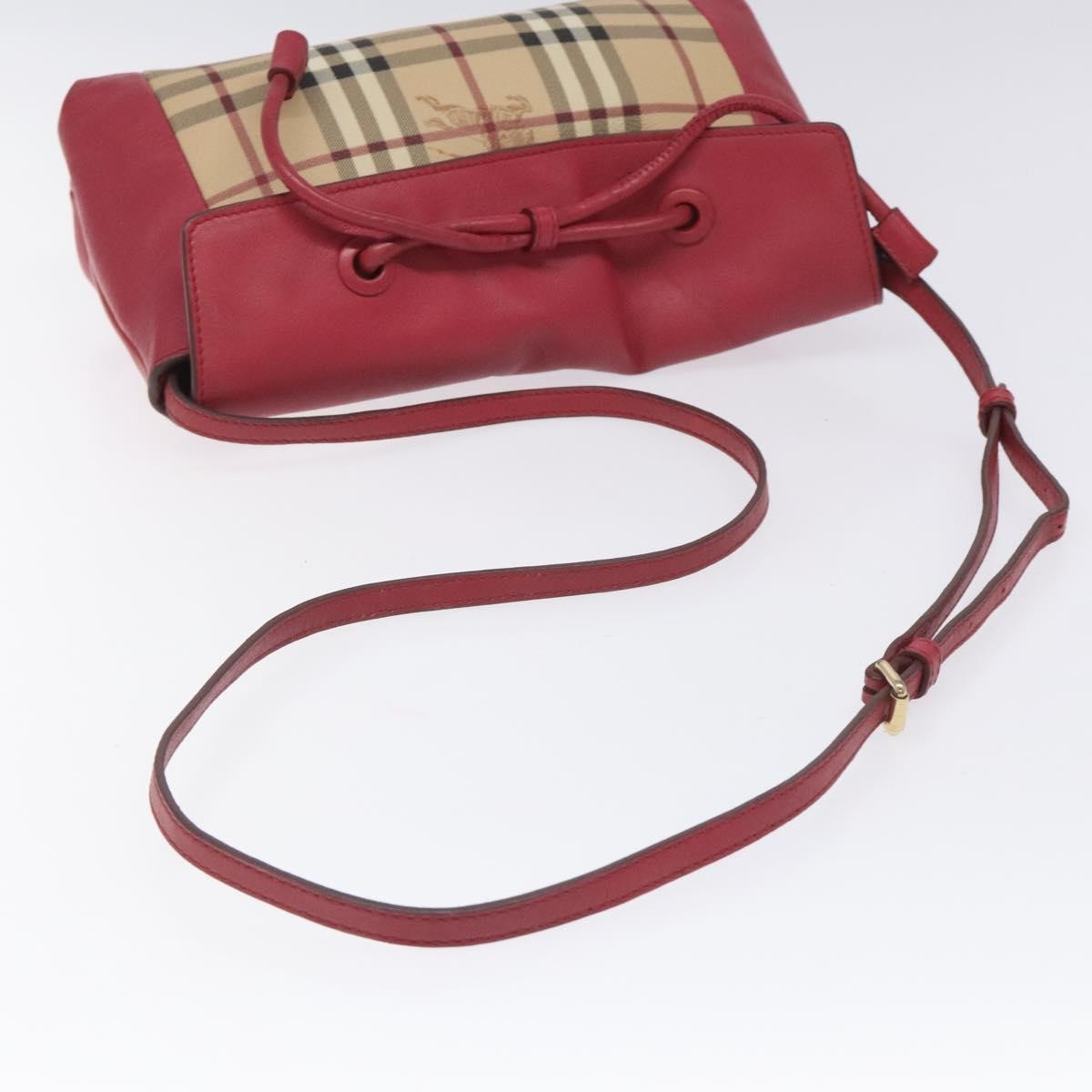 Burberry Nova Check Shoulder Bag Canvas And Leather Beige Pvc Shoulder Bag Bag (Pre-Owned)