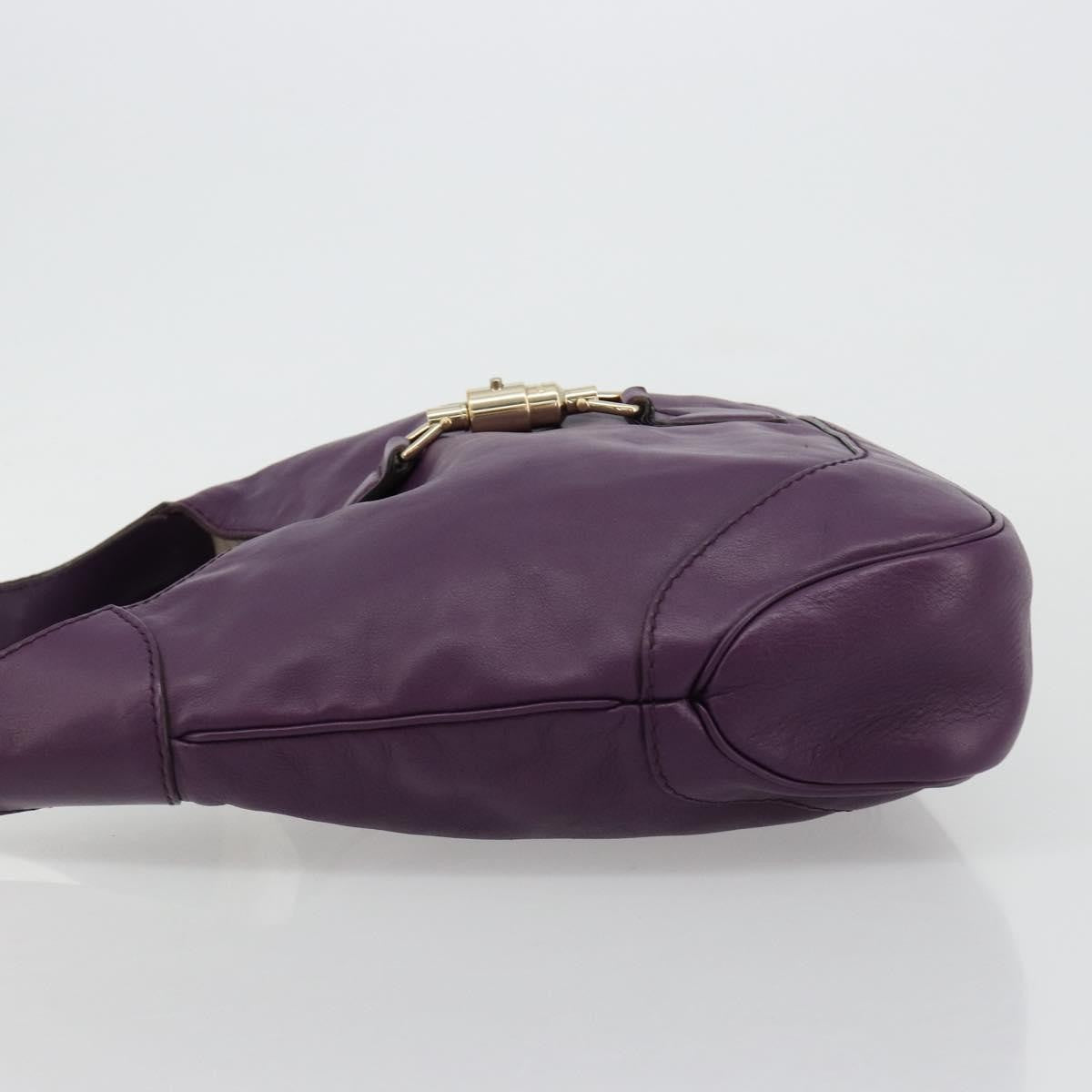 Gucci Jackie Original Shoulder Bag Leather Purple Leather Handbag (Pre-Owned)