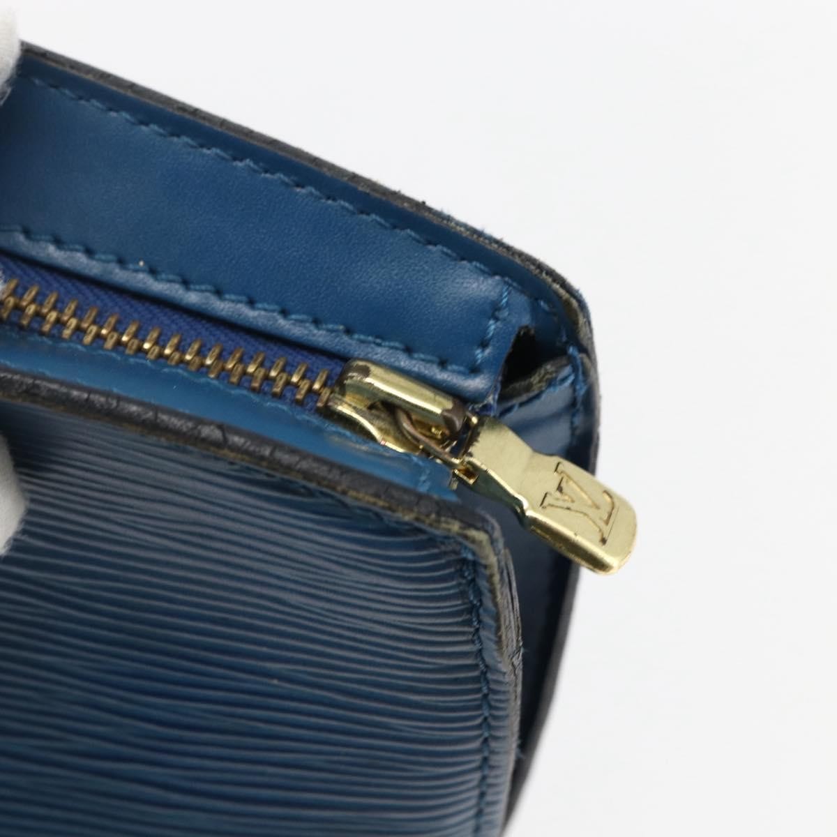 Louis Vuitton Saint Jacques Handbag Epi Leather Blue Leather Shoulder Bag Bag (Pre-Owned)
