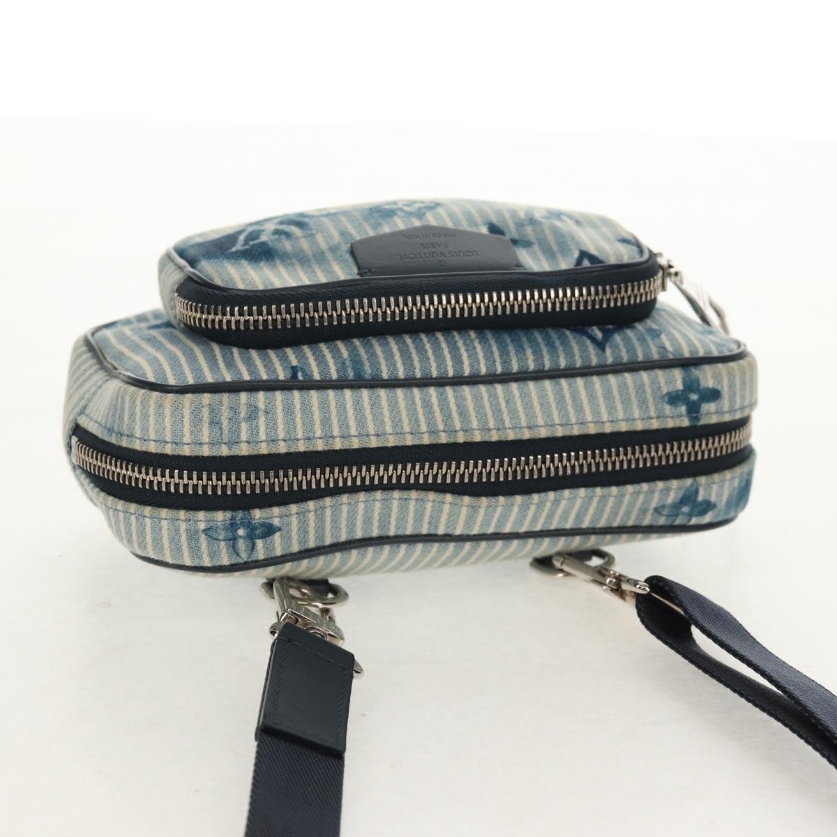 Louis Vuitton Outdoor Pouch Limited Edition Monogram Watercolor Stripes Denim Blue Canvas Clutche & Pouche Bag (Pre-Owned)