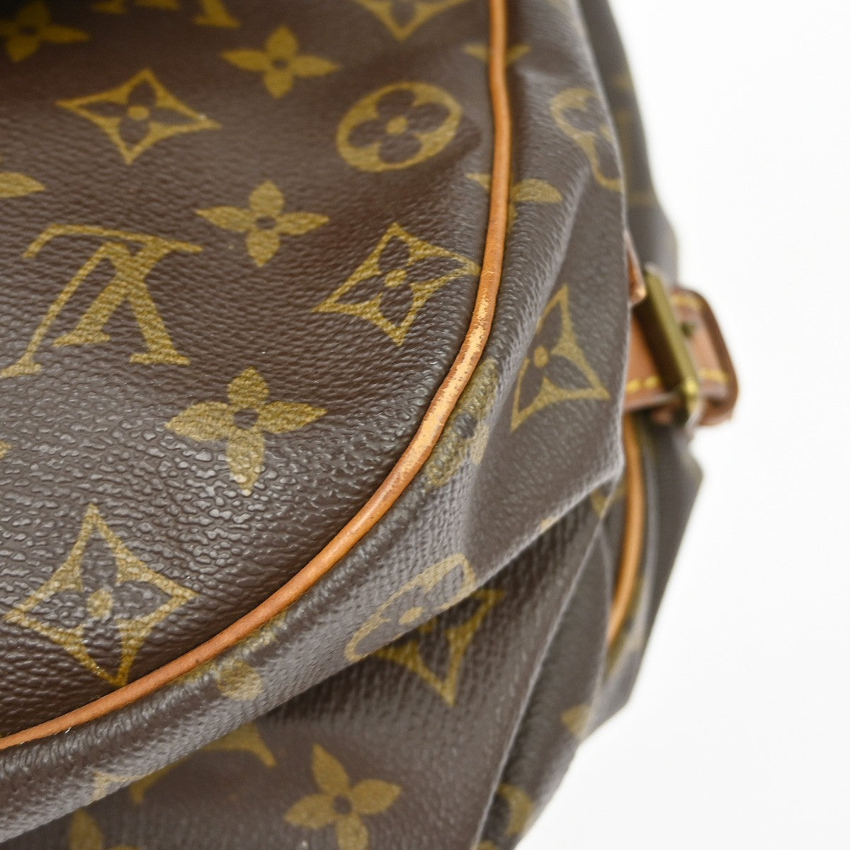 Louis Vuitton Saumur Handbag Monogram Canvas Brown Canvas Shoulder Bag Bag (Pre-Owned)