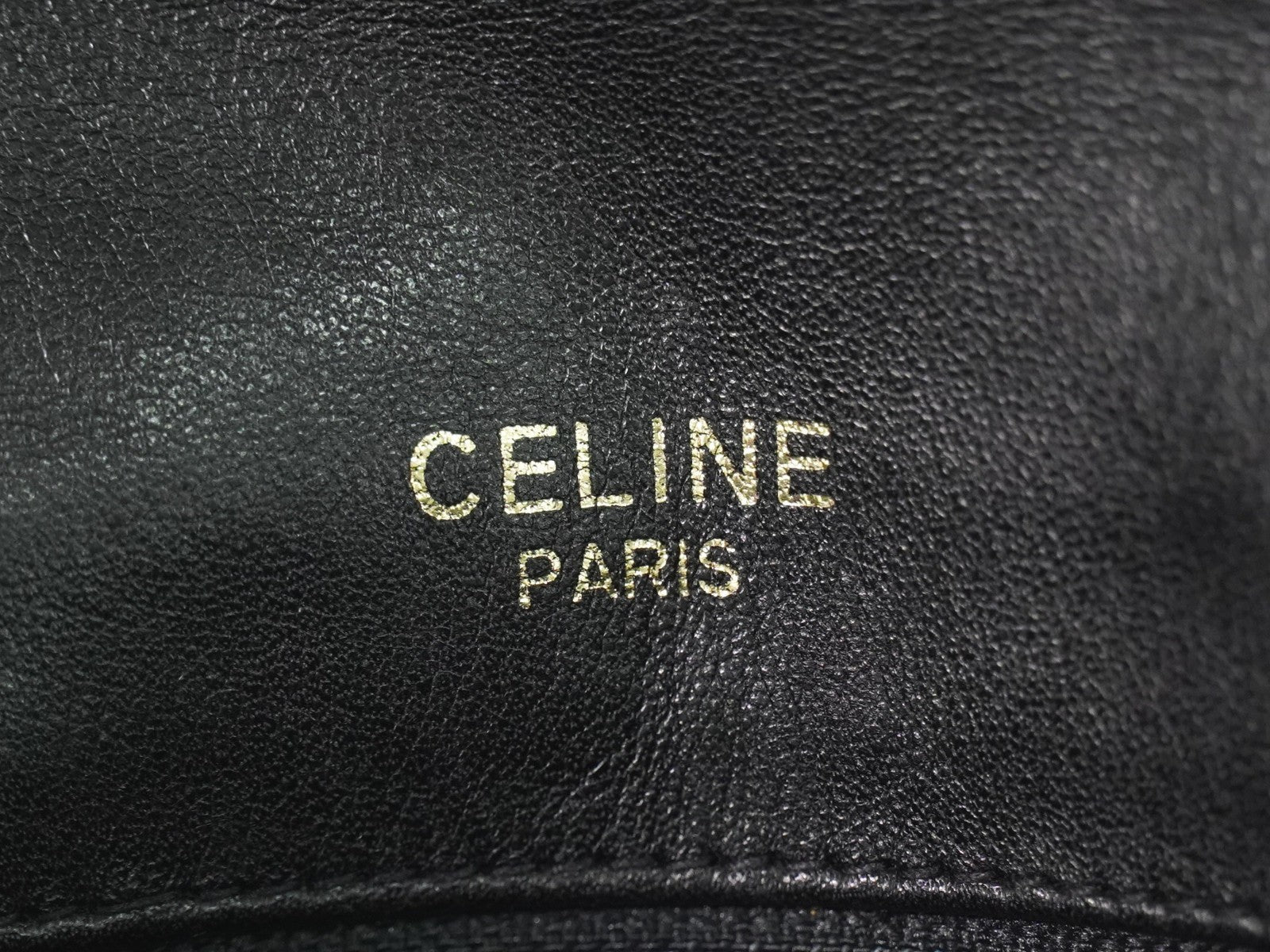 Celine Vintage Shoulder Bag Leather Black Leather Shoulder Bag Bag (Pre-Owned)