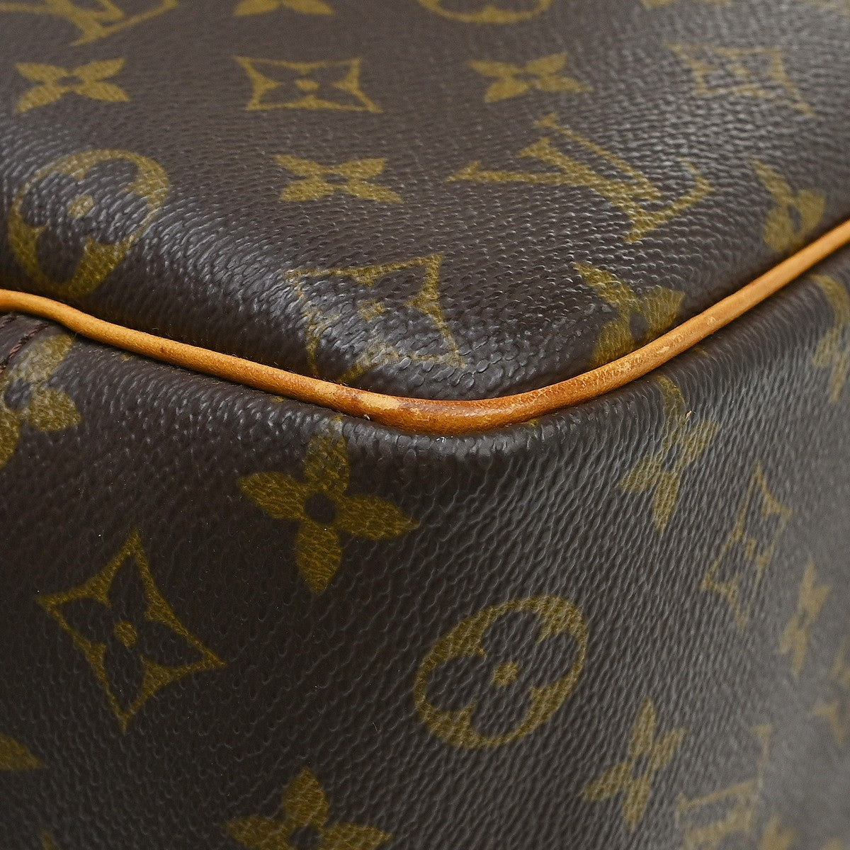 Louis Vuitton Deauville Handbag Monogram Canvas Brown Canvas Handbag (Pre-Owned)