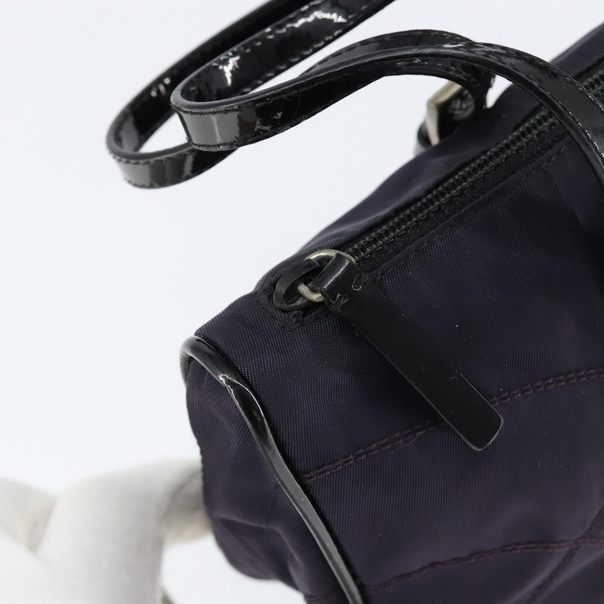 Prada Baguette Shoulder Bag Quilted Tessuto With Leather Purple Nylon Shoulder Bag Bag (Pre-Owned)