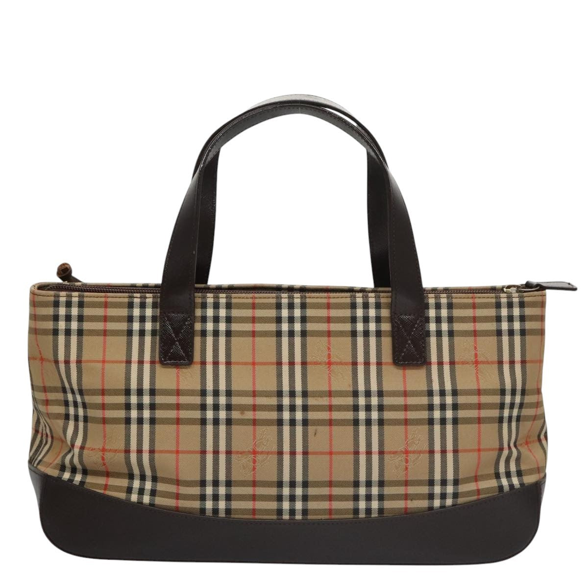 Burberry Nova Check Handbag Nova Check Canvas And Leather Beige Canvas Handbag (Pre-Owned)
