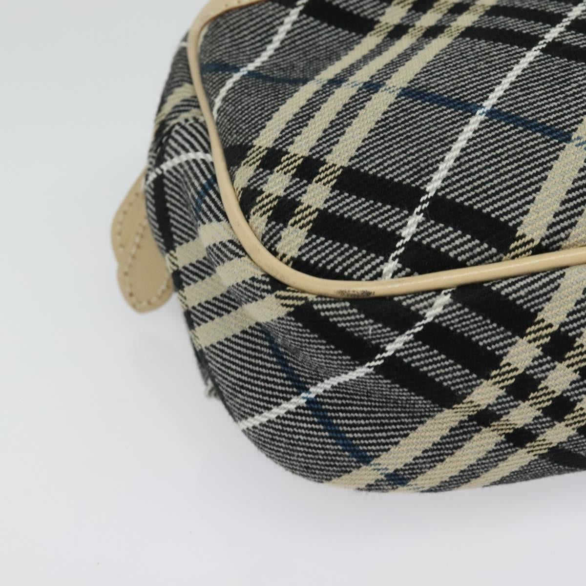 Burberry Waist Bag Vintage Check Canvas Blue Canvas Shoulder Bag Bag (Pre-Owned)
