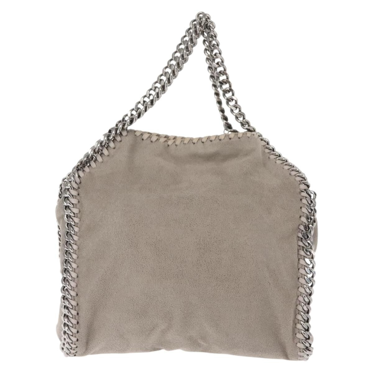 Stella Mccartney Falabella Fold Over Crossbody Bag Faux Leather Gray Polyester Bag (Pre-Owned)